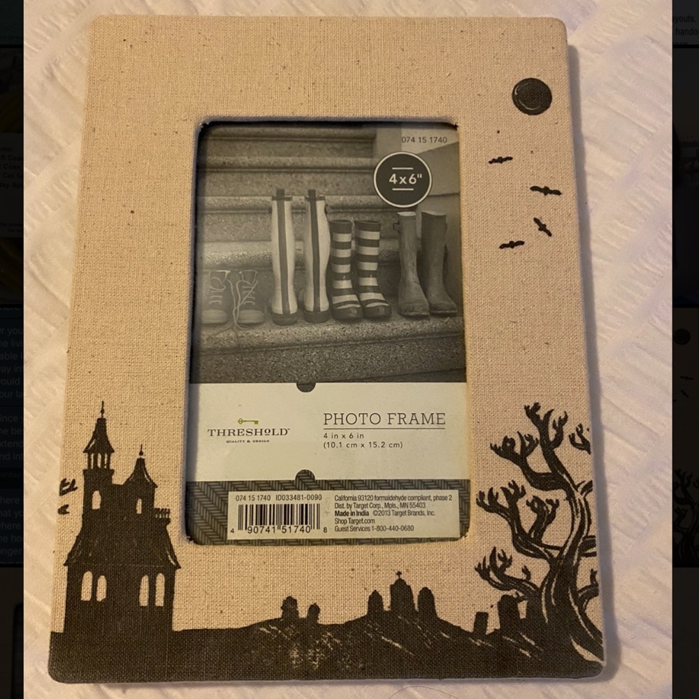 Threshold Halloween Cloth Photo Frame 4x6”